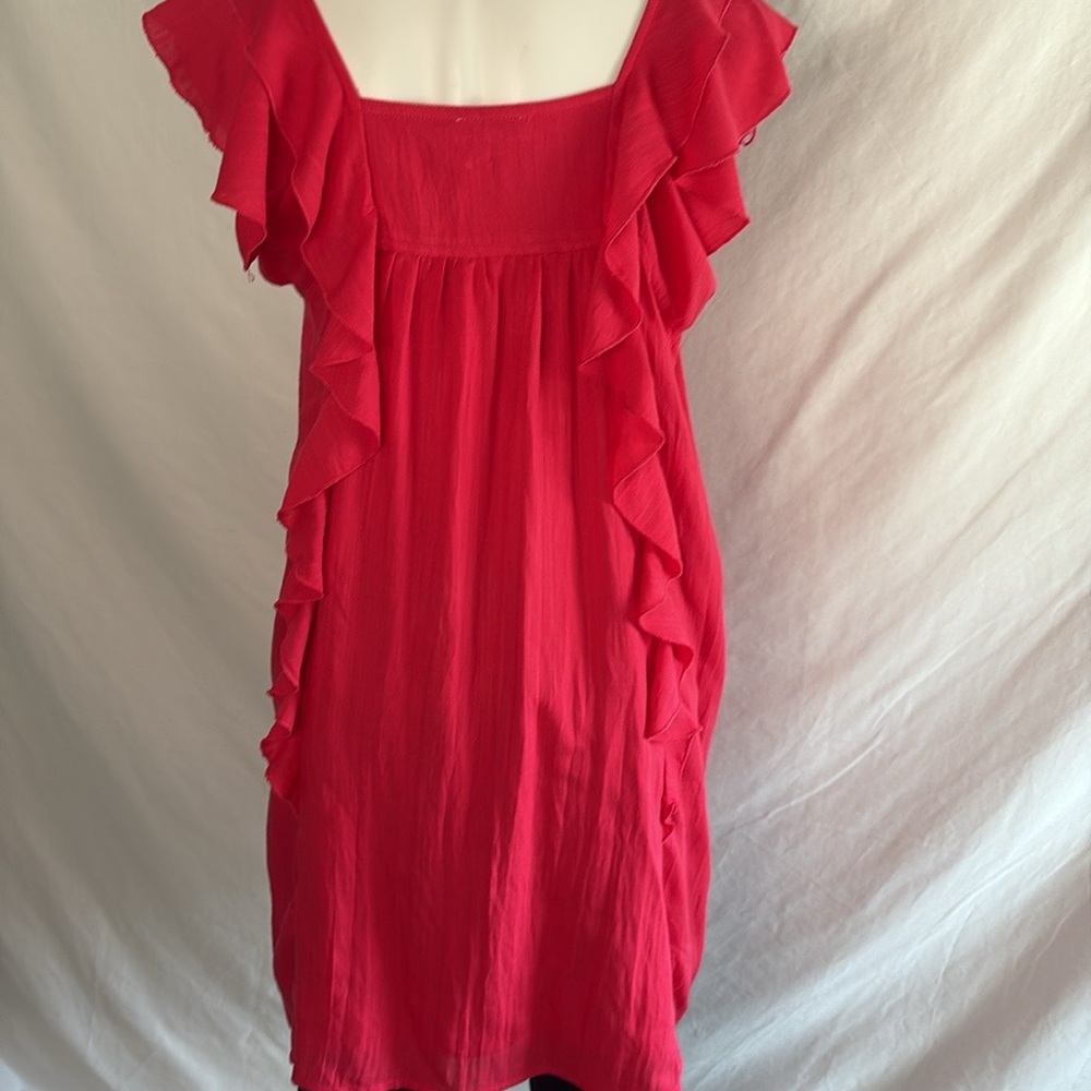 Entro Red Ruffled Dress - Picture 3 of 11